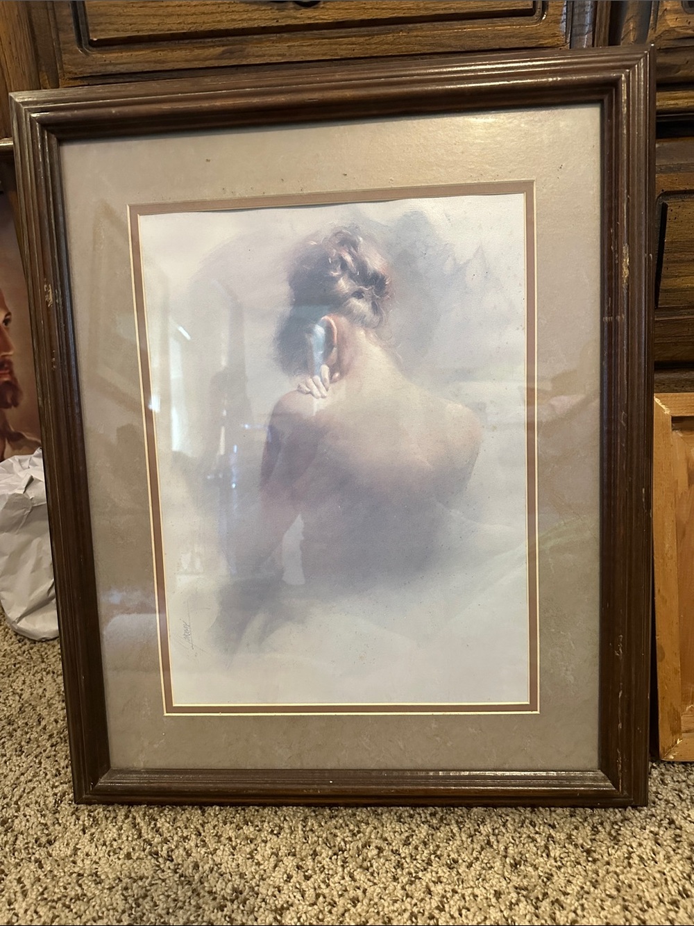 Vintage framed Photography art 23” x 19”